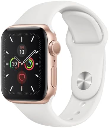Apple Watch Series 5 (GPS, 40MM) - Gold Aluminum Case with White Sport Band (Refurbished)