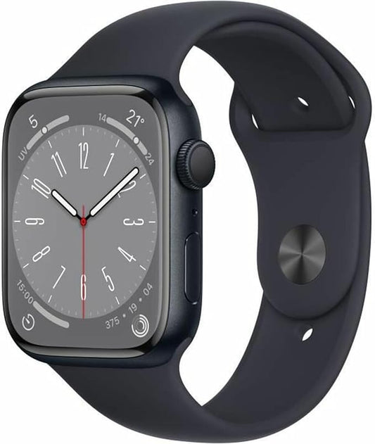Apple Watch Series 8 (GPS, 45MM) Midnight Aluminum Case with Midnight Sport Strap (Refurbished)